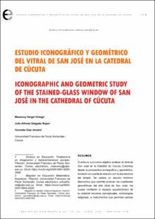Portada Estudio iconográfico y geométrico del vitral de San José en la catedral de Cúcuta