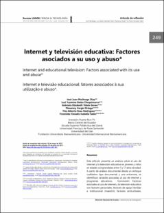 Portada Internet y televisión educativa: Factores asociados a su uso y abuso