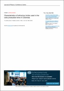 Portada Characteristics of refractory bricks used in the coke production kilns in Colombia