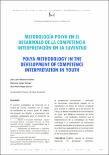 Portada Metodología Polya en el desarrollo de la competencia interpretación en la juventud