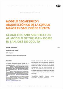 Portada Modelo geométrico y arquitectónico de la cúpula mayor en San José de Cúcuta