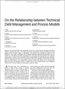 Portada On the relationship between technical debt management and process models