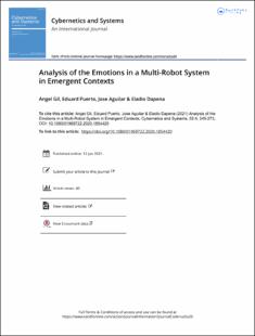 Portada Analysis of the emotions in a multi-robot system in emergent contexts