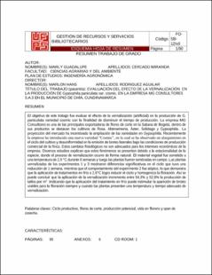 Portada Evaluación del efecto de la vernalización en la producción de gypsophila paniculata var. cosmic, en la empresa mg consultores s.a.s en el municipio de chía, Cundinamarca