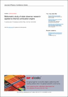 Portada Bibliometric study of state observer research applied to internal combustion engine