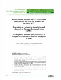 Portada Evaluación de métodos para la inoculación y diagnóstico del virus del mosaico del pepino (CMV)
