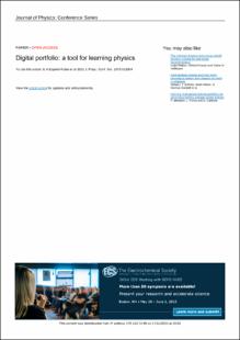 Portada Digital portfolio: A tool for learning physics