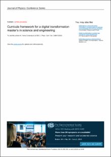 Portada Curricula framework for a digital transformation master’s in science and engineering