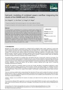 Portada Hydraulic modeling of combined sewers overflow integrating the results of the swmm and CFX models