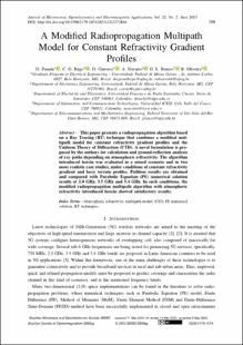 Portada A Modified Radiopropagation Multipath Model for Constant Refractivity Gradient Profiles