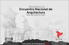 Portada Memorias/ 01 Encuentro Nacional de Arquitectura