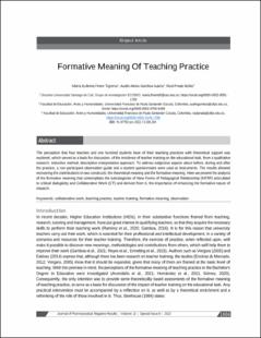 Portada Formative Meaning Of Teaching Practice