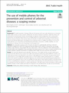 Portada The use of mobile phones for the prevention and control of arboviral diseases: a scoping review