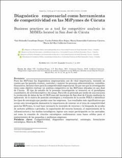 Portada Diagnóstico empresarial como herramienta de competitividad en las MiPymes de Cúcuta