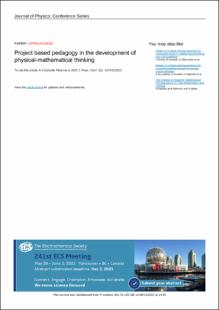 Portada Project based pedagogy in the development of physical-mathematical thinking
