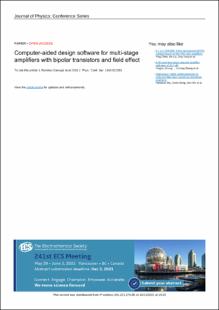 Portada Computer-aided design software for multi-stage amplifiers with bipolar transistors and field effect