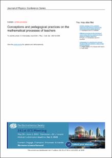 Portada Conceptions and pedagogical practices on the mathematical processes of teachers