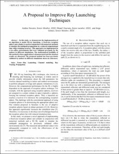 Portada A proposal to improve ray launching techniques