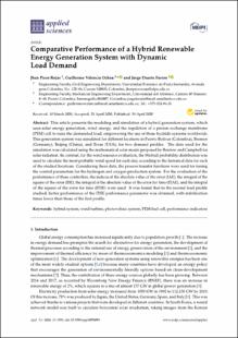 Portada Comparative Performance of a Hybrid Renewable Energy Generation System with Dynamic Load Demand