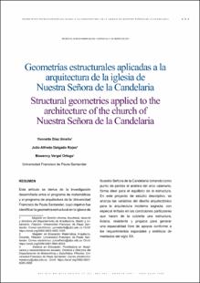 Portada Geometrías estructurales aplicadas a la arquitectura de la iglesia de Nuestra Señora de la Candelaria