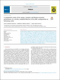 Portada A comparative study of the energy, exergetic and thermo-economic performance of a novelty combined Brayton S-CO2-ORC configurations as bottoming cycles