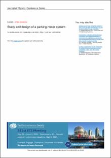 Portada Study and design of a parking meter system