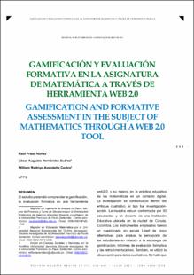 Portada Gamificación y evaluación formativa en la asignatura de matemática a través de herramienta web 2.0