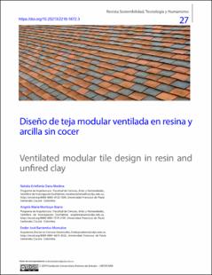 Portada Diseño de teja modular ventilada en resina y arcilla sin cocer