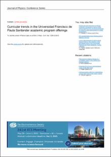 Portada Curricular trends in the Universidad Francisco de Paula Santander academic program offerings
