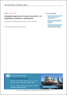 Portada Intangible trajectories of urban connectivity. An application of physics in architecture
