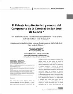 Portada El Paisaje Arquitectónico y sonoro del Campanario de la Catedral de San José de Cúcuta