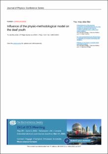 Portada Influence of the physic-methodological model on the deaf youth
