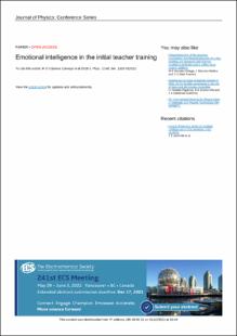 Portada Inteligencia emocional en la formación inicial de docentes
