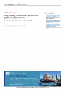 Portada Deep learning architecture for the recursive patterns recognition model
