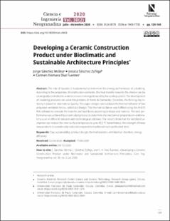 Portada Developing a Ceramic Construction Product under Bioclimatic and Sustainable Architecture Principles