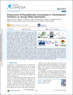Portada Enhancement of Phycobiliprotein Accumulation in Thermotolerant Oscillatoria sp. through Media Optimization