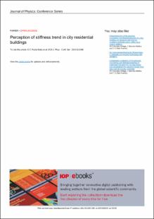 Portada Perception of stiffness trend in city residential buildings