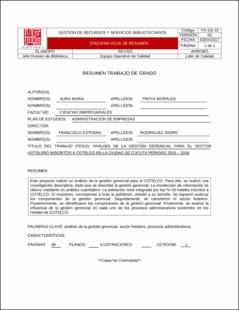 Portada Análisis de la gestión gerencial para el sector hotelero inscritos a Cotelco en la ciudad de Cúcuta periodo 2015 – 2018