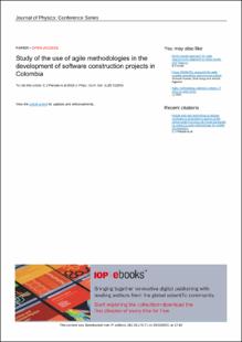 Portada Study of the use of agile methodologies in the development of software construction projects in Colombia