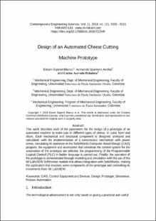 Portada Design of an automated cheese cutting machine prototype