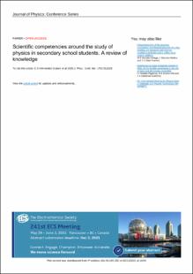 Portada Scientific competencies around the study of physics in secondary school students. A review of knowledge