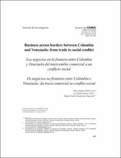 Portada Los negocios en la frontera entre Colombia y Venezuela del intercambio comercial a un conflicto social
