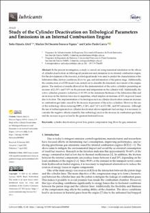 Portada Study of the Cylinder Deactivation on Tribological Parameters and Emissions in an Internal Combustion Engine