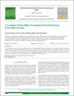 Portada A Complete Prefeasibility Evaluation of On-Site Energy Generation System
