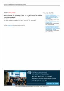 Portada Estimation of missing data in a geophysical series of precipitation