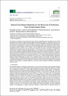 Portada Natural Clay-Based Materials for the Removal of Antibiotics from Contaminated Water