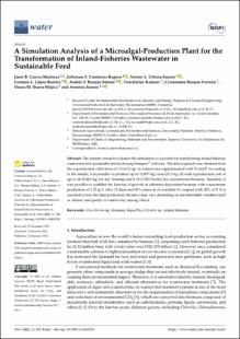 Portada A Simulation Analysis of a Microalgal-Production Plant for the Transformation of Inland-Fisheries Wastewater in Sustainable Feed