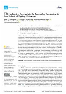 Portada A Phytochemical Approach to the Removal of Contaminants from Industrial Dyeing Wastewater