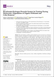 Portada Bicarbonate-Hydrogen Peroxide System for Treating Dyeing Wastewater: Degradation of Organic Pollutants and Color Removal