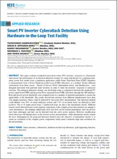 Portada Smart PV Inverter Cyberattack Detection Using Hardware-in-the-Loop Test Facility